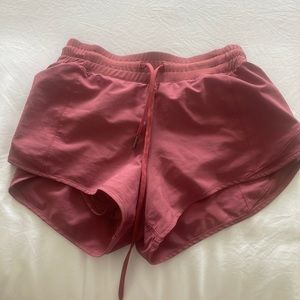 red/ burgundy athletic shorts size xs